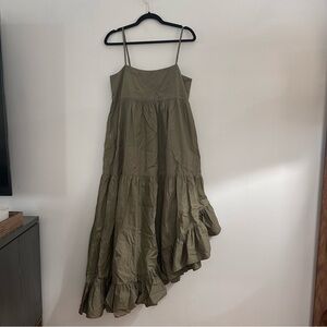 FRAME‎ Denim Gemma Maxi dress khaki green size small